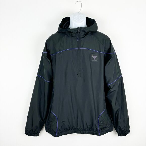 Under armour Other - Under Armour Project Rock Men's Black Pullover Windbreaker Anorak Jacket Large